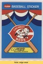 1989 Fleer Team Stickers Inserts Cincinnati Reds #CIN READ 0b7