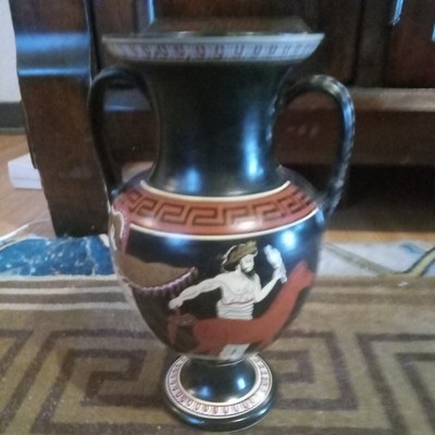 Beautiful Greek Amphora Munich Museum 7.5''  380BC SIGNED HAND PAINTED No 11/16