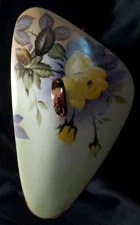 Triangular Ucago Covered Ceramic Trinket Dish