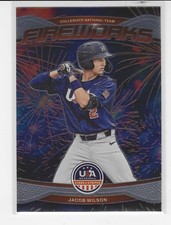 2026 Jacob Wilson Panini Stars & Stripes Prizm USA Fireworks Athletics #8