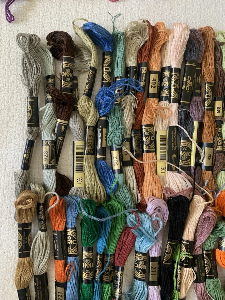 DMC Lot 70+ Cotton Embroidery Thread Floss Assorted Colors Vintage 6 Strand - Image 2 of 4