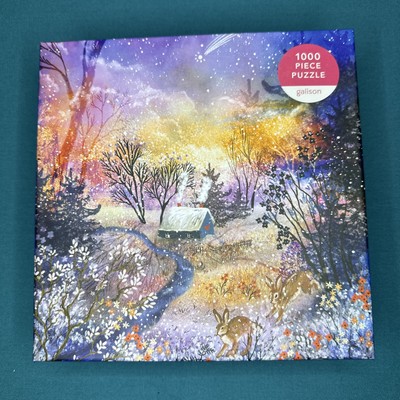 Galison Enchanted Snowfall Foil Jigsaw Puzzle 1000 Pieces Winter Scene New