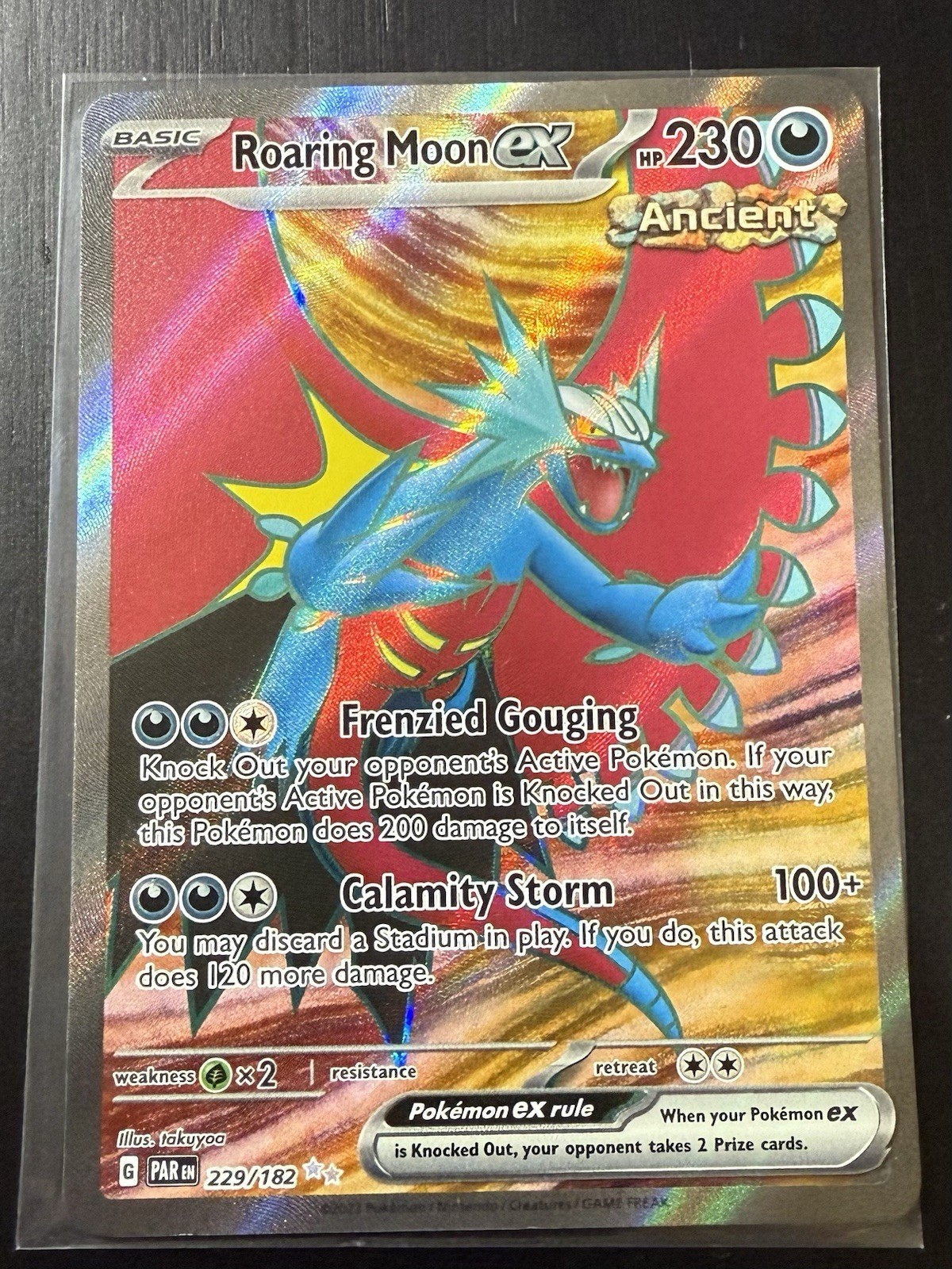 Roaring Moon ex 229/182 SV04: Paradox Rift Holo NM 