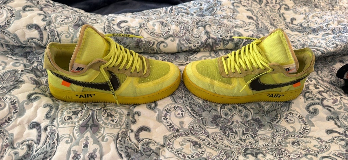 Nike Air Force 1 Off-White Volt Yellow Low Top Men
