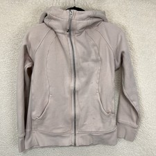 Lululemon Scuba Jacket Women s 12 Light Pink Full Zip Up Hoodie Sweatshirt