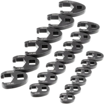 Hahnenfuß Steckschlüssel Satz 8-32 mm Krähenfuß Stecknuss Set Leitungsschlüssel