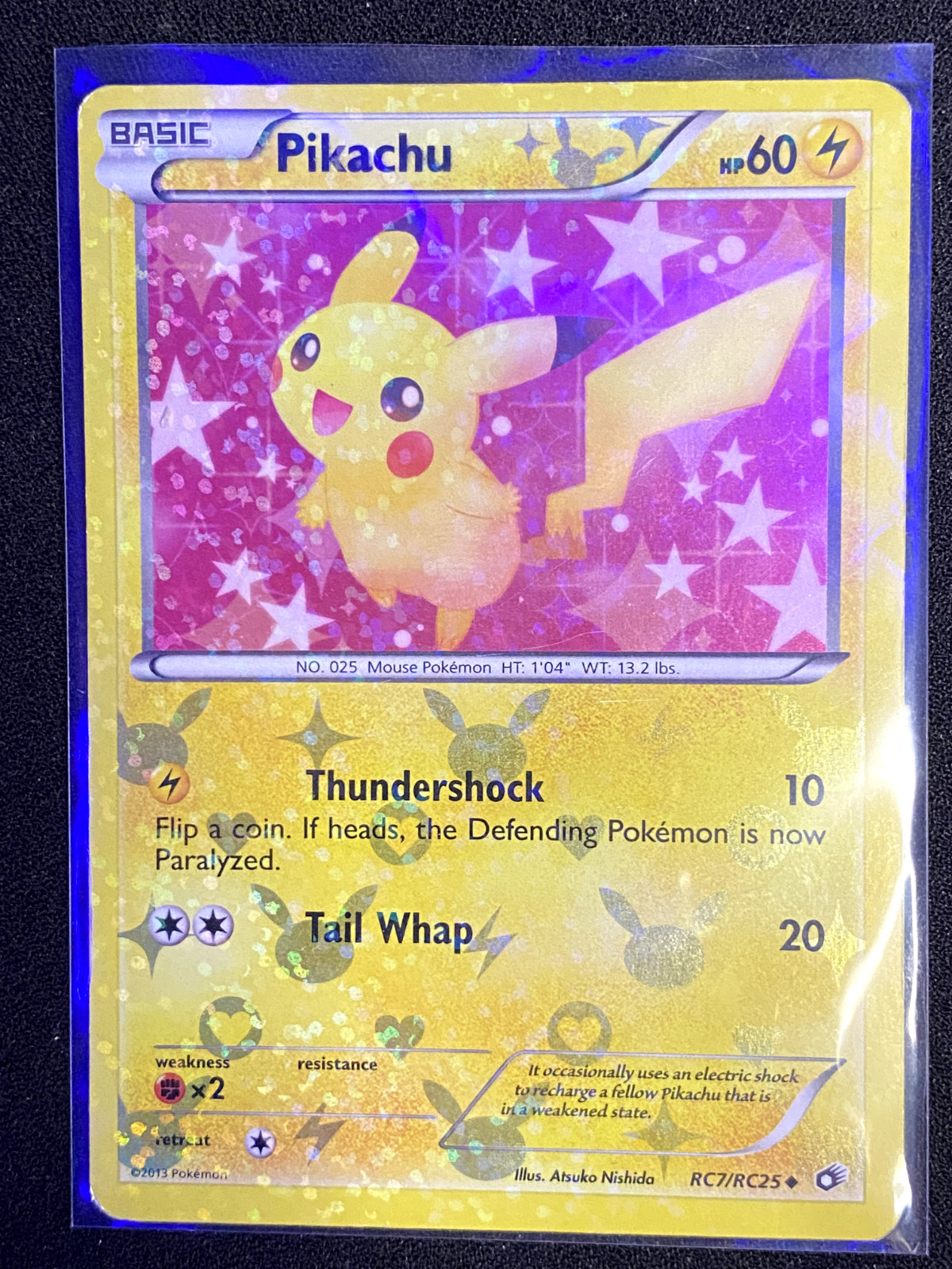 Pokemon 2013 Pikachu RC7/RC25 Holo Legendary Treasures Radiant Collection