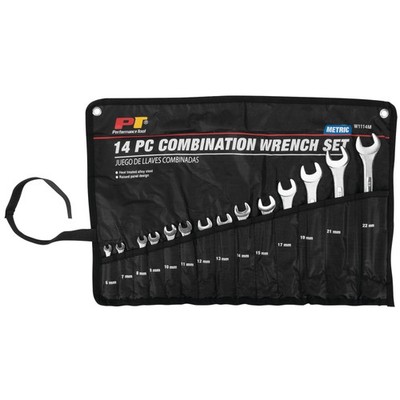 Performance Tool W1114M Metric 14pc Combination Wrench Set, Chrome