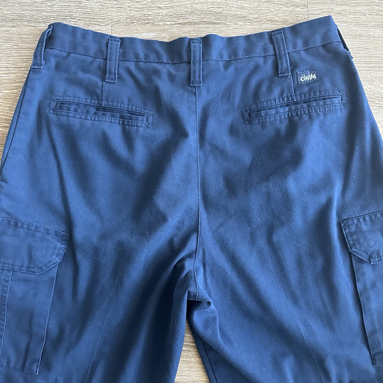 Cintas Work Uniform Straight Leg Cargo  Pants Navy Blue Men’s 34
