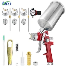Hvlp Air Paint Spray Gun W/1.4/1.7/2.0mm Nozzles for Car Houses Wall DIY Repair