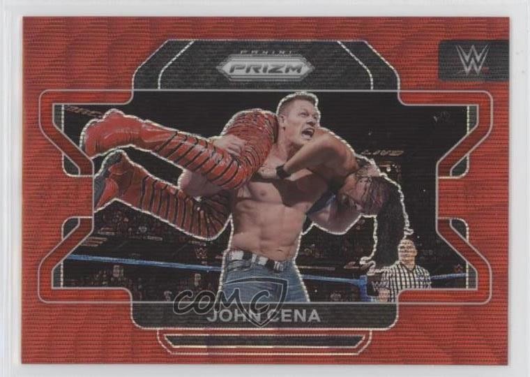2022 Panini Prizm WWE Ruby Wave Prizm John Cena #45 0nr3