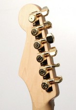 Hipshot GOLD 6-InLine Grip-Lock Non-Staggered Closed Guitar Tuners w/ UMP Kit