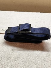 USGI Military Web Belt   Navy Blue Cotton with Black Metal Buckle   40  New