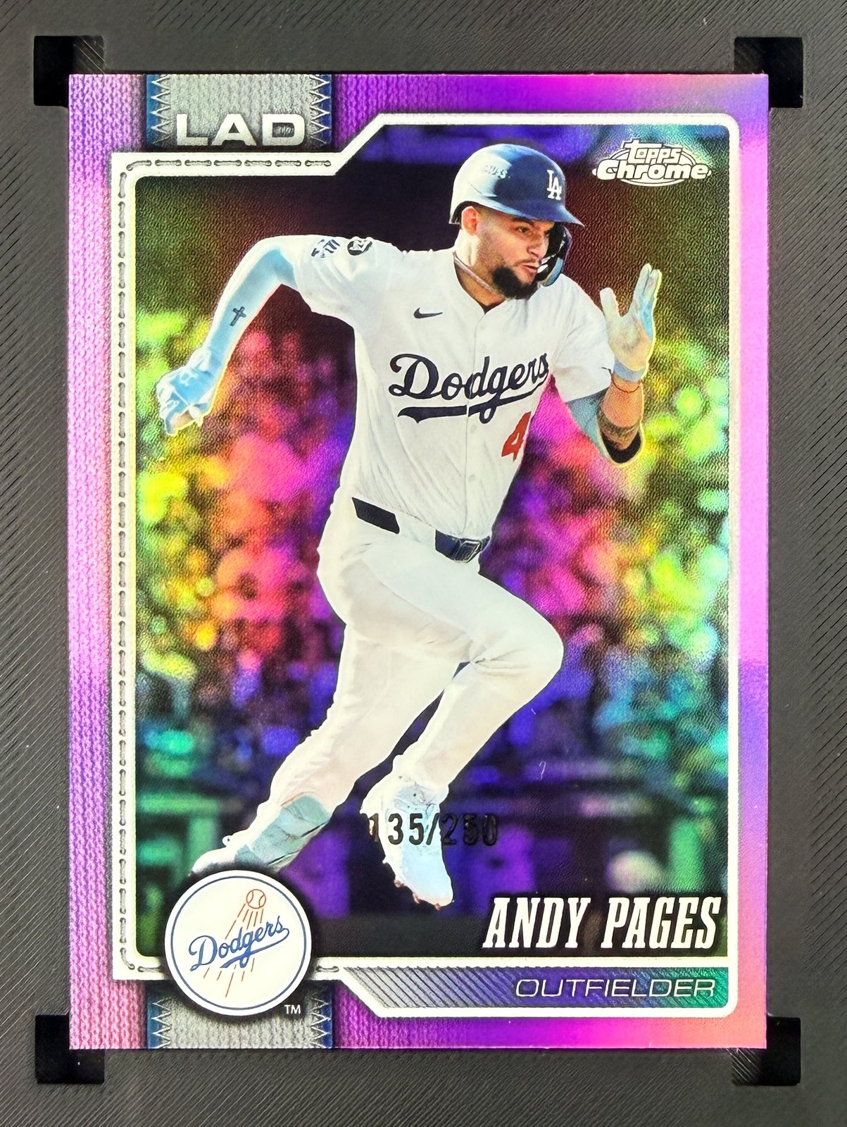 2026 Topps Chrome Andy Pages Pink Refractor /250 #10 Los Angeles Dodgers