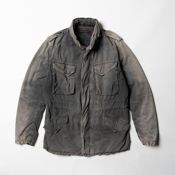 Men Nudie Jeans Jacket Grey Cotton 40 /L / 48