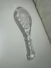 WATERFORD VTG. 7” Crystal Tennis Racket Paperweight Figurine VG Signed
