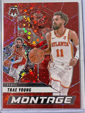 Trae Young 2024-25 Panini Mosaic Montage Mosaic Fast Break Red #22 Hawks! /99