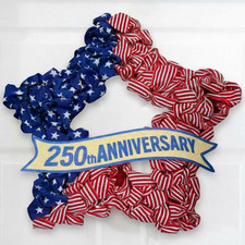 4Th of July Wreath Patriotic Decorations for Front Door - 19 Inch Memorial Day 2