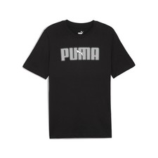 PUMA Essentials Logo Lab Crew Neck Short Sleeve T-Shirt Mens Black Casual Tops 6
