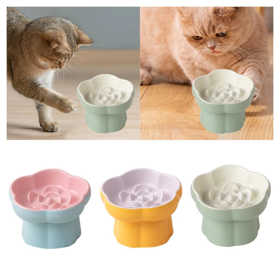 Slow Feeder Anti Vomiting for Small Dogs Kitten Slow Eating Cute Dishwasher Safe