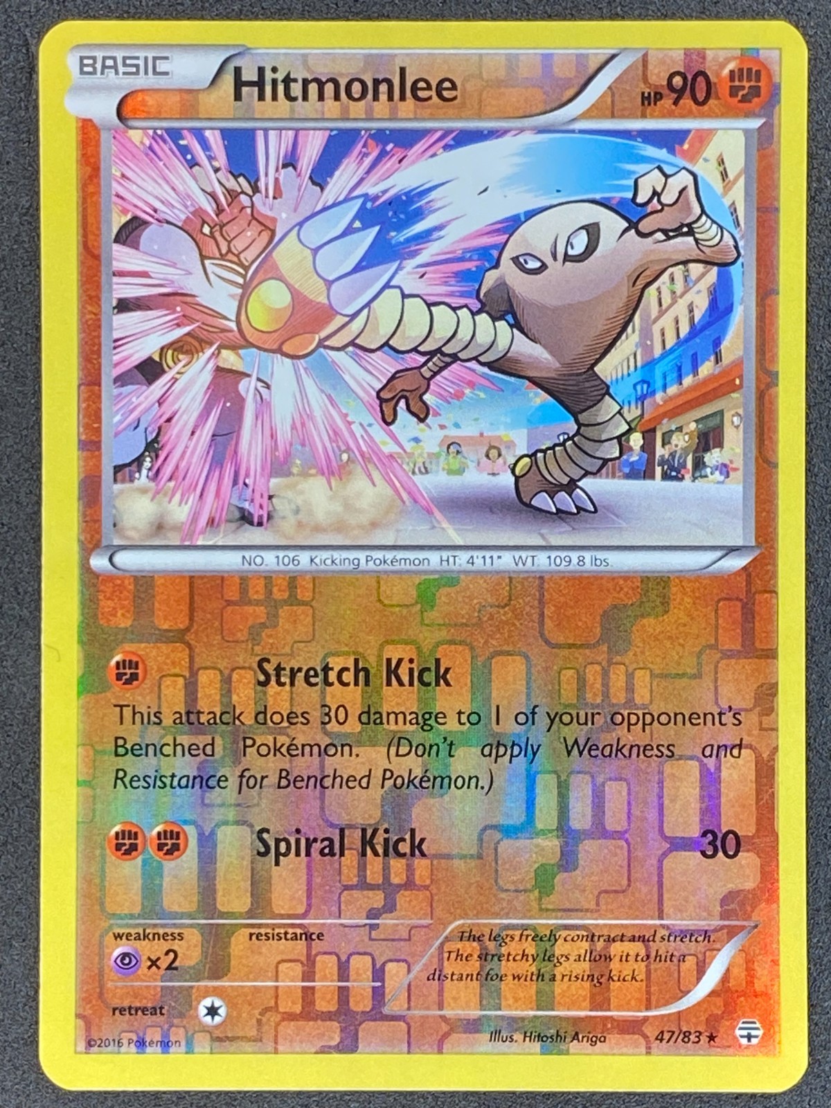 Pokémon Hitmonlee Reverse Holo 47/83 GEN Generations LP