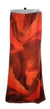Missguided Womens Size Medium Orange Halter Sleeveless Bodycon Midi Dress