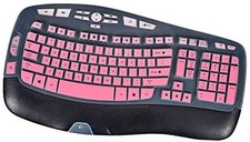 Keyboard Cover for Logitech K350 MK570 MK550 Keyboard Cover Skin for Ombre Pink