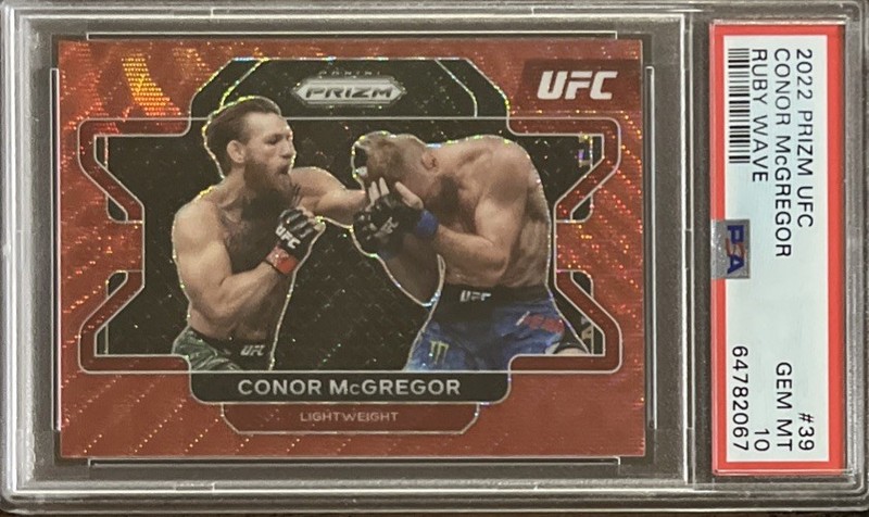 PSA 10 Conor McGregor -#39 -Ruby Red Prizm - UFC 2022 Panini Prizm PSA 10