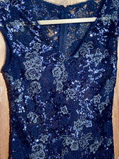 Women's floor length Mother of the Bride dress by Alex Evenings, Blue, size: 8