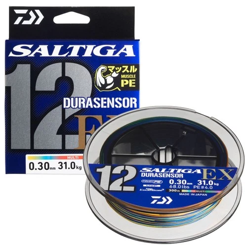 DAIWA 12-Strand Braid Line UVF SALTIGA DURASENSOR X12EX+Si3 300m/Multicolor