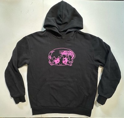Porter Robinson Smile! World Tour Black & Pink Hoodie Sz Large Official Merch