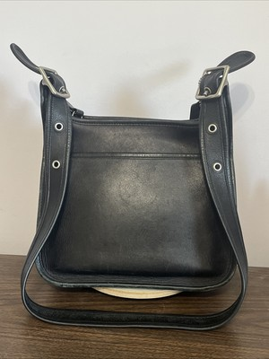#ad Coach Legacy Hobo Shoulder Bag Purse Black Leather Top Zipper Vintage # 9966