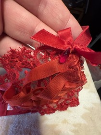 Agent Provocateur Dioni Plunge Underwired Bra 32A $695 EUC Red Sexy Plunge