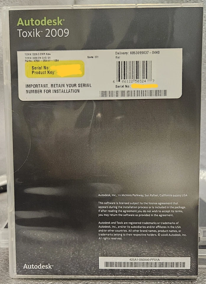 New SEALED Autodesk Toxik 2009 Student Version with Serial #121P - Image 2 of 2