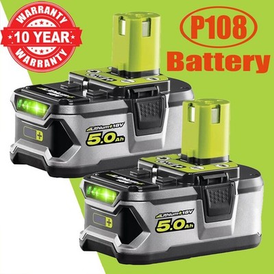 2X 18V 5.0Ah Akku für RYOBI One Plus Lithium RB18L50 P108 P104 Batterie DE