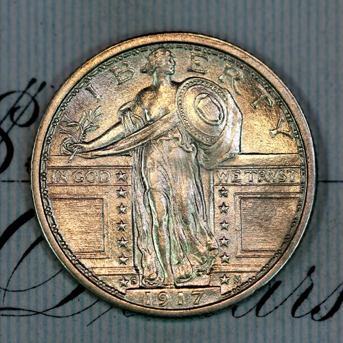 * 1917-S FH T1 * SOLID+ GEM BU MS STANDING LIBERTY QUARTER * FROM COLLECTION