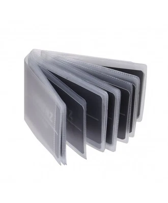 INSWAREHOUSE Clear Wallet Card Holders Plastic Inserts with Thumb Slot for Credit Travel & ID