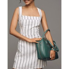 Reformation Celosia Linen Anthropologie Mini Dress White 6