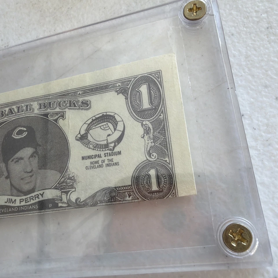 1962 Topps Bucks Jim Perry Cleveland Indians Foto 4 de 4