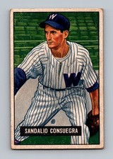 1951 Bowman #96 Sandy Consuegra GD-VG Vintage Baseball Card