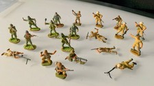 1/72 . 20 Nicely Painted ,  German & British Soldiers