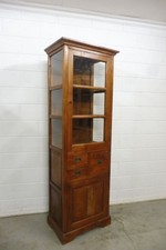 Vitrinenschrank Küchenschrank Schrank Vitrine Teakholz landhaus