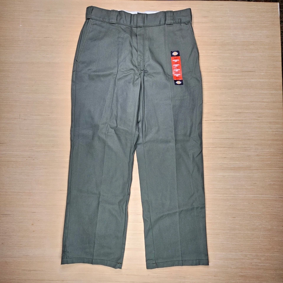 Dickies 874 Original Fit Work Pants Gray Mens Size 36x30 Wrinkle Resistant NEW - Image 3 of 4