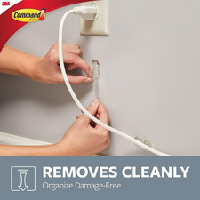 Clear round Cord Clips, 4 Clips and 5 Adhesive Strips, Transparent -... 1.83 per strip