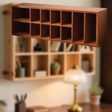 Wooden Display Shelf Wall Mountable/freestanding for Perfume Cups Figures