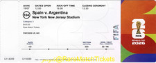 2026 world Convert your E-ticket to Physical Souvenir  48 teams ENG SCO BEL NOR