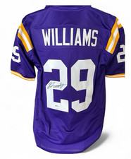 GREEDY WILLIAMS AUTOGRAPHED SIGNED LSU TIGERS JERSEY BECKETT WITNESSED COA