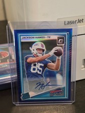 2025 Donruss Optic #224 Jackson Hawes (RC) Rated Rookie Blue Prizm Auto /149