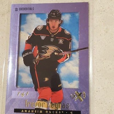 2023-24 SKYBOX E-X2000 VIP CREDENTIALS TREVOR ZEGRAS CARD 1/1 ANAHEIM DUCKS RARE