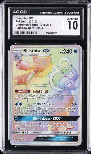 Blastoise-GX graded CGC 10 for sale on eBay